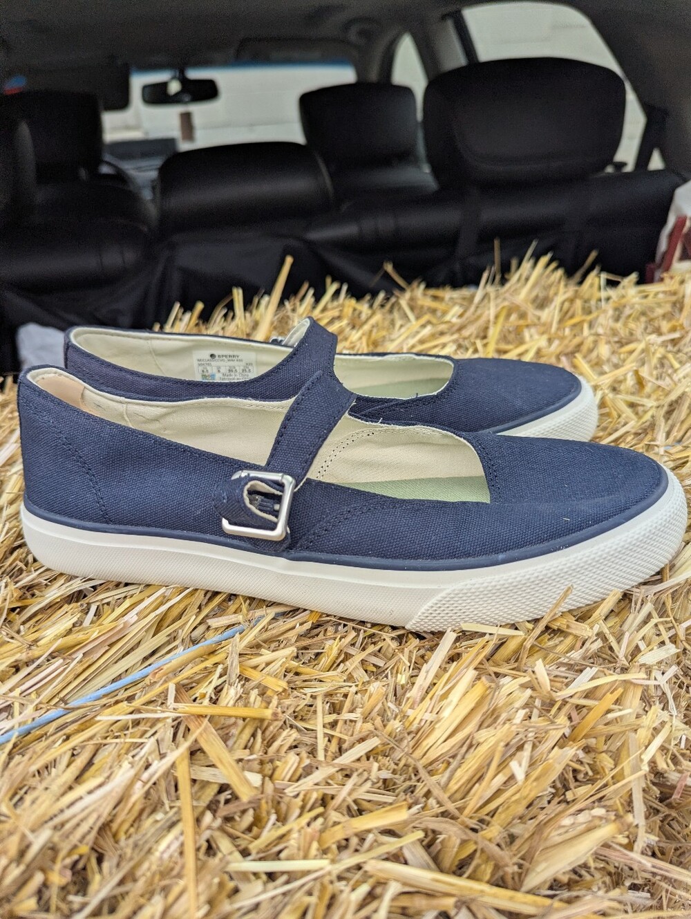 Sperry Navy and White Women’s MaryJanes Flats
